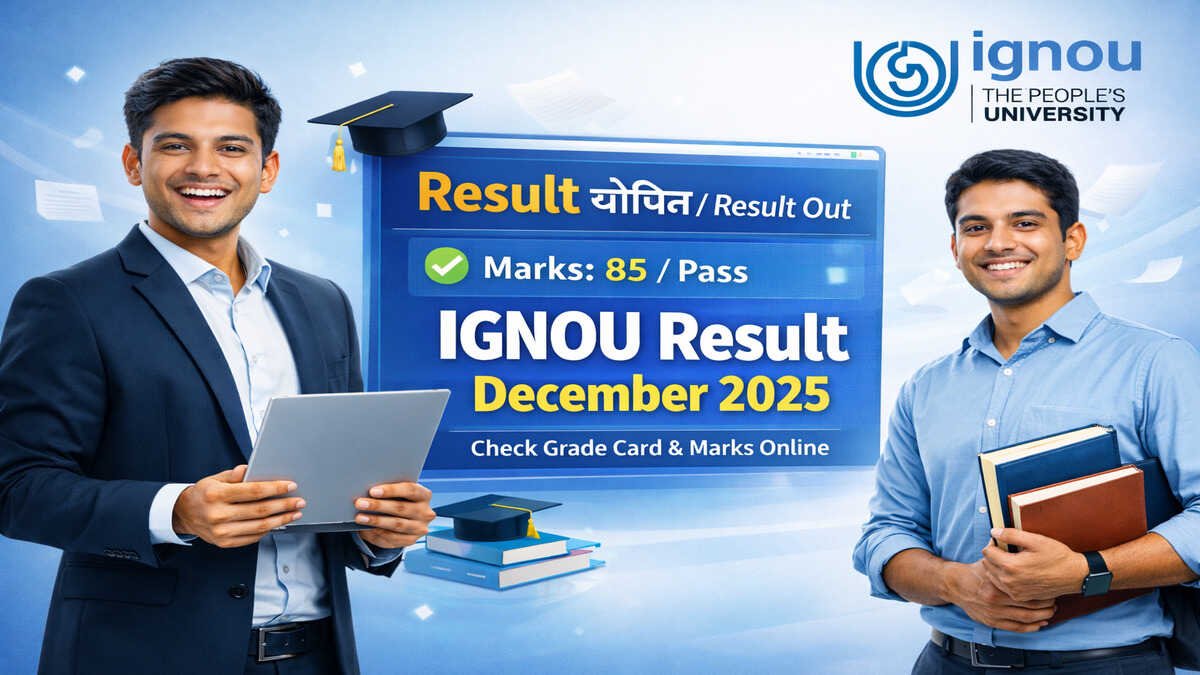 IGNOU Result December 2025 student checking grade card and marks online