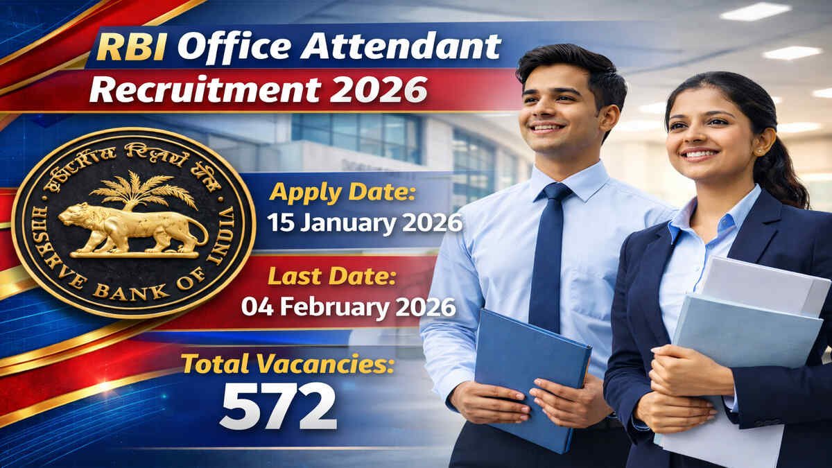 RBI Office Attendant Recruitment 2026 apply online 572 vacancies government bank job