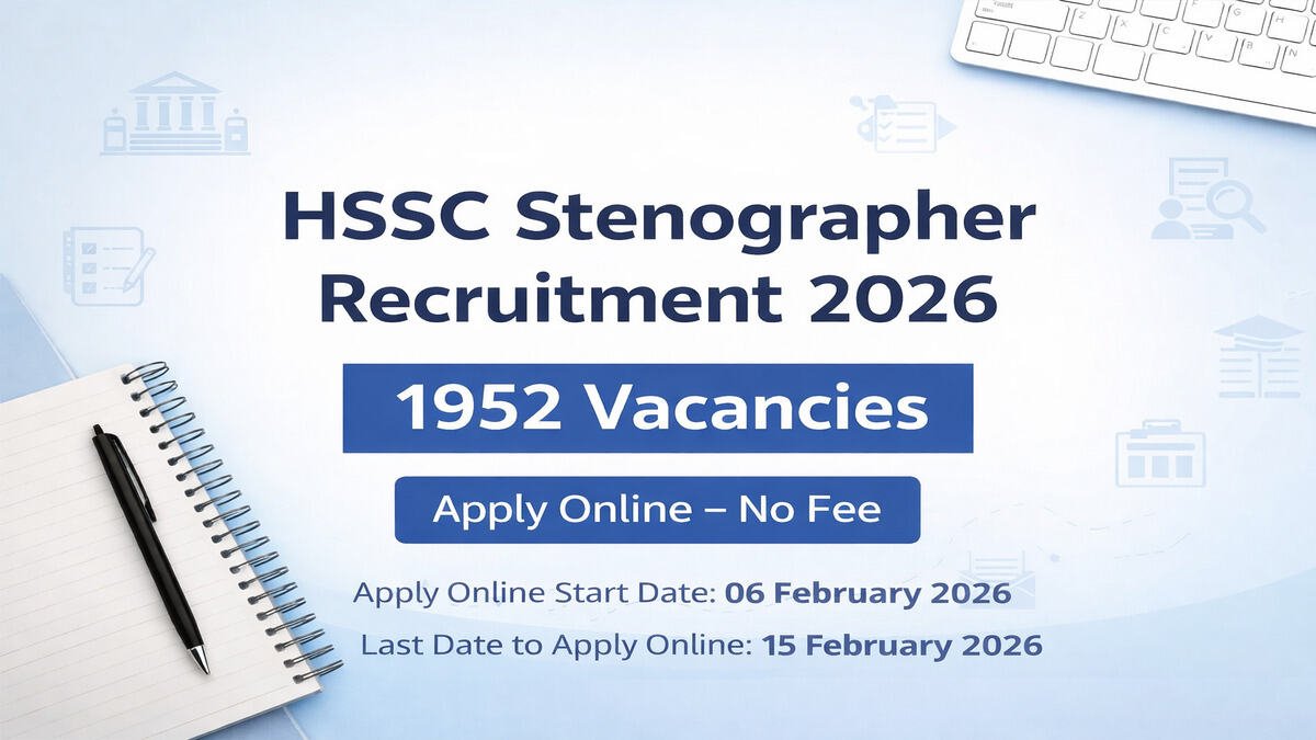 HSSC Stenographer Recruitment 2026
