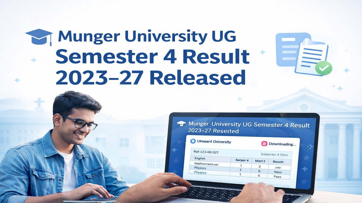 Munger University UG Semester 4 Result 2023 27 Download